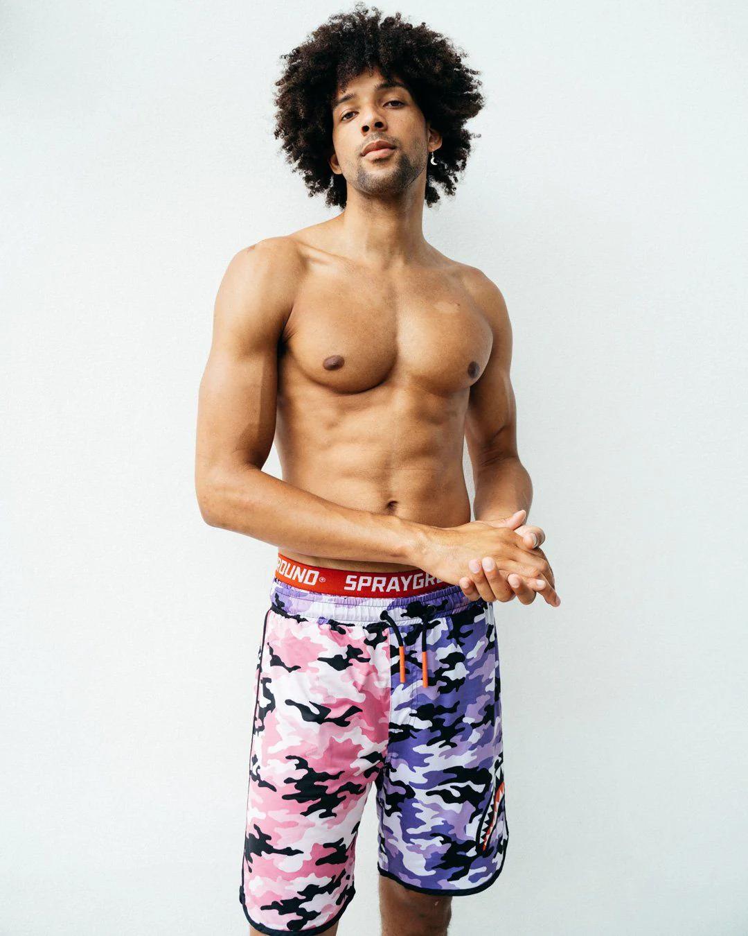 Sprayground SPLIT CAMO CORTO SWIM TRUNKS